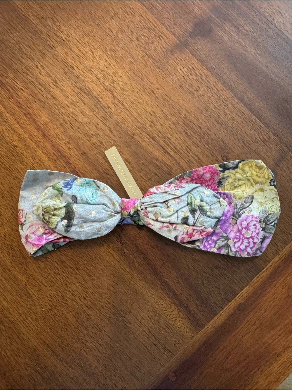 Deepa Gurnani Wide Floral Bow Headband NWT